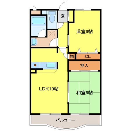 静御前堂 徒歩3分 3階の物件間取画像